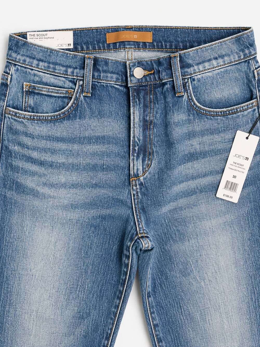 Joe's Jeans The Scout Mid Rise Slim Boyfriend Toska Destructed Jeans